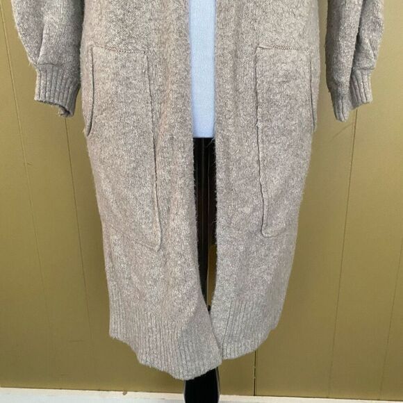 Universal thread women M open front Longsleeve cardigan w/pockets tan - Picture 2 of 11